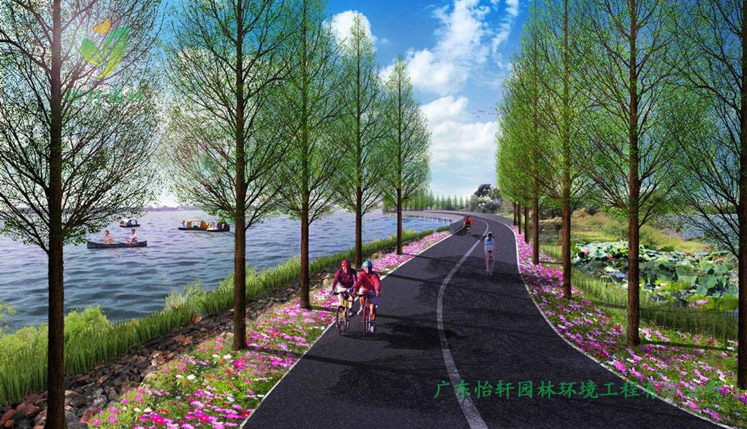 湖北荊州環(huán)長(zhǎng)湖濕地公園綠化景觀設(shè)計(jì)案例效果圖
