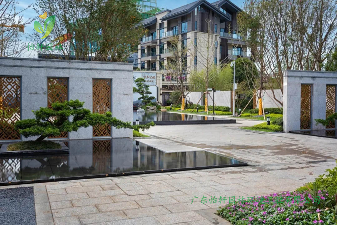 桂林碧桂園?漓江公館小區(qū)綠化工程實(shí)景圖