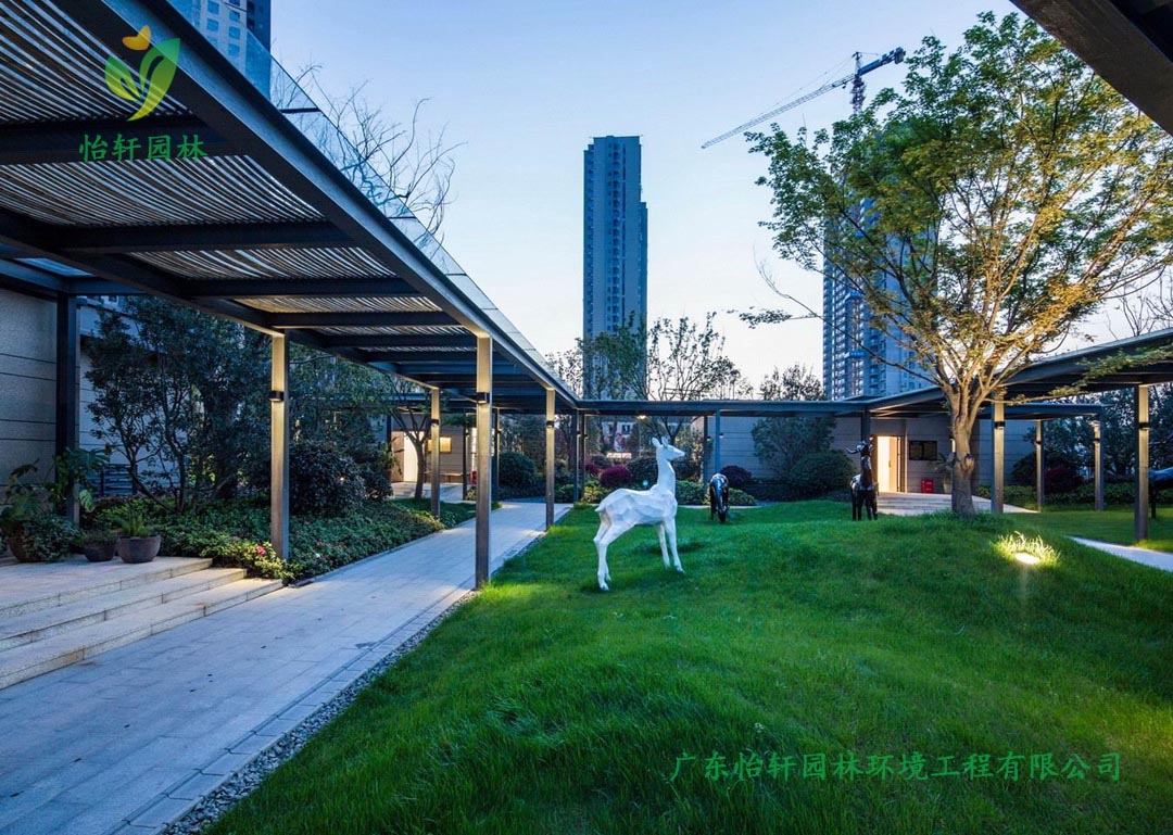 萬科魅力之城小區(qū)公園綠化工程實景圖
