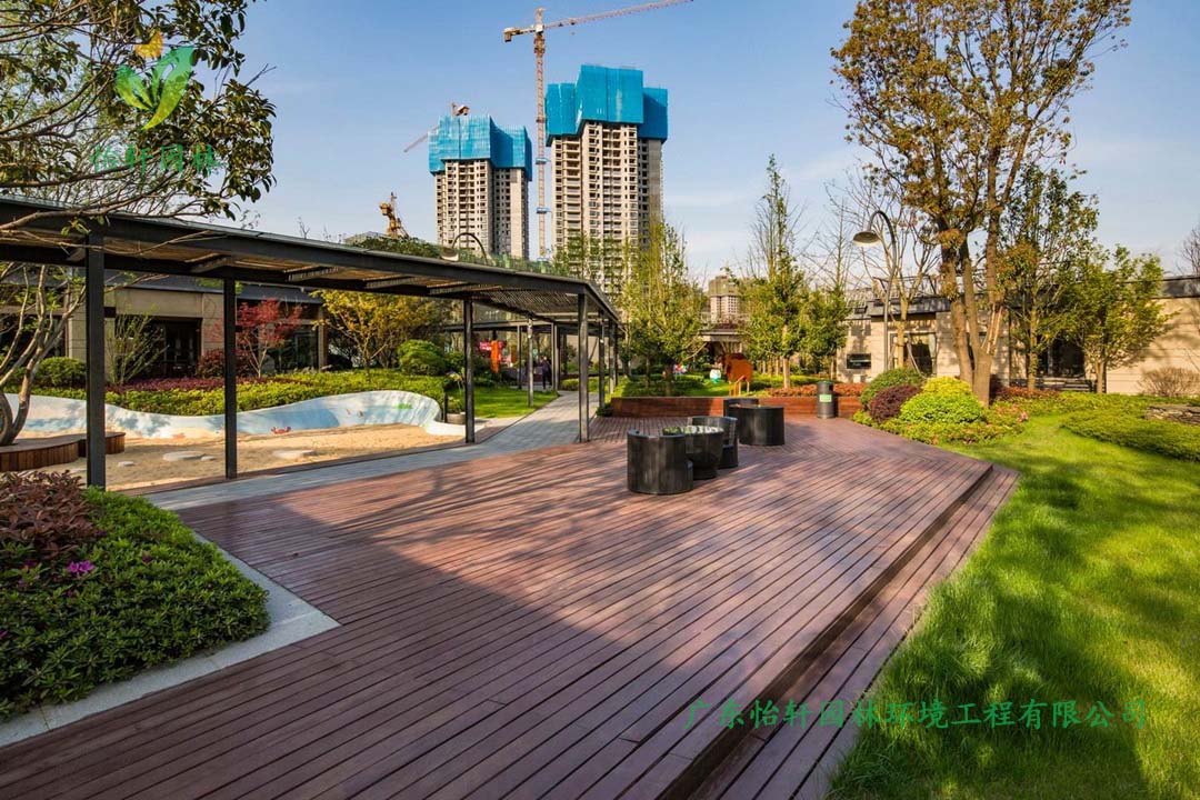 萬科魅力之城小區(qū)公園綠化工程實景圖