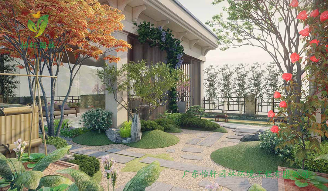 惠州湖畔新城周女士家的別墅花園景觀設(shè)計(jì)效果圖