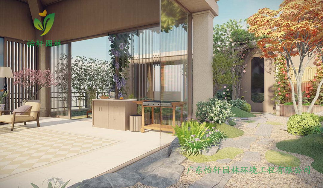 惠州湖畔新城周女士家的別墅花園景觀設(shè)計(jì)效果圖